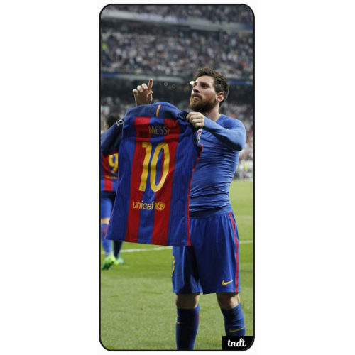 Messi Alzando Camiseta Barcelona Completa