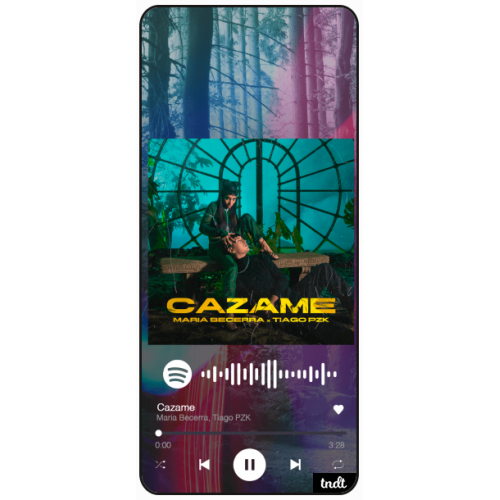 Musica Cazame Maria Becerra Tiago PZK Spotify QR