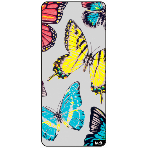 Pattern Mariposas de colores fondo gris